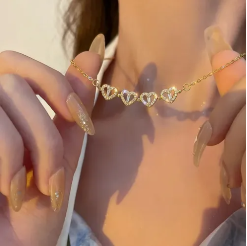 Cordão Ouro Presente Mulher 4 Folhas Magnetico Abre Trevo