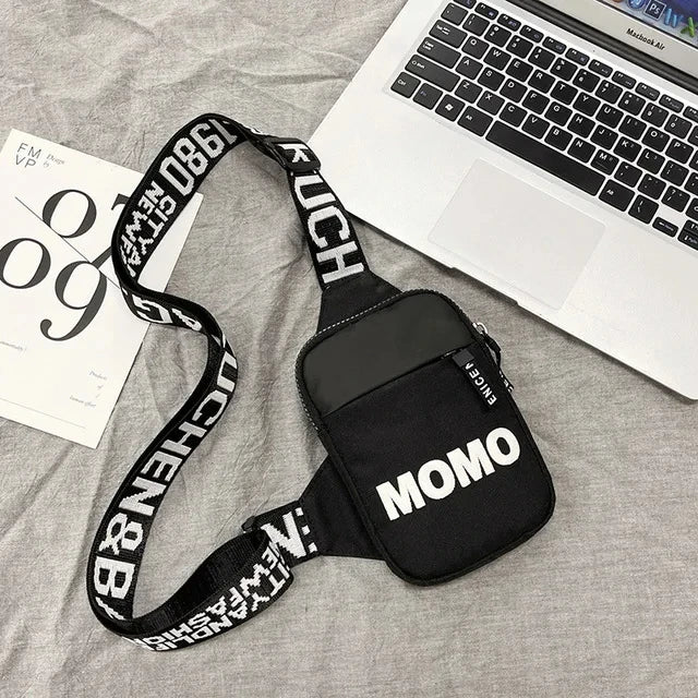 Bolsa de Ombro Masculina – Estilo INS | Compacta e Impermeável