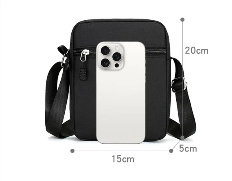 Bolsa Crossbody Masculina – Mini, Casual e Funcional | Nylon e Oxford