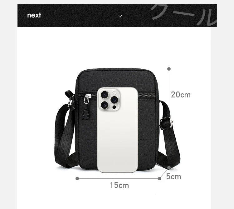 Bolsa Crossbody Masculina – Estampa RUNE | Grande Capacidade e Estilo Único