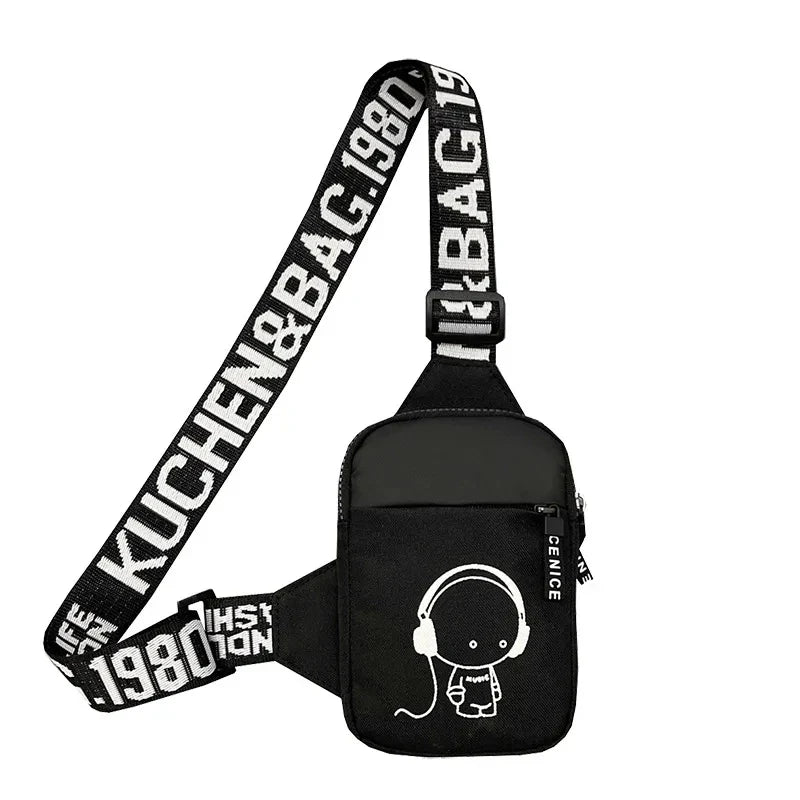 Bolsa de Ombro Masculina – Estilo INS | Compacta e Impermeável