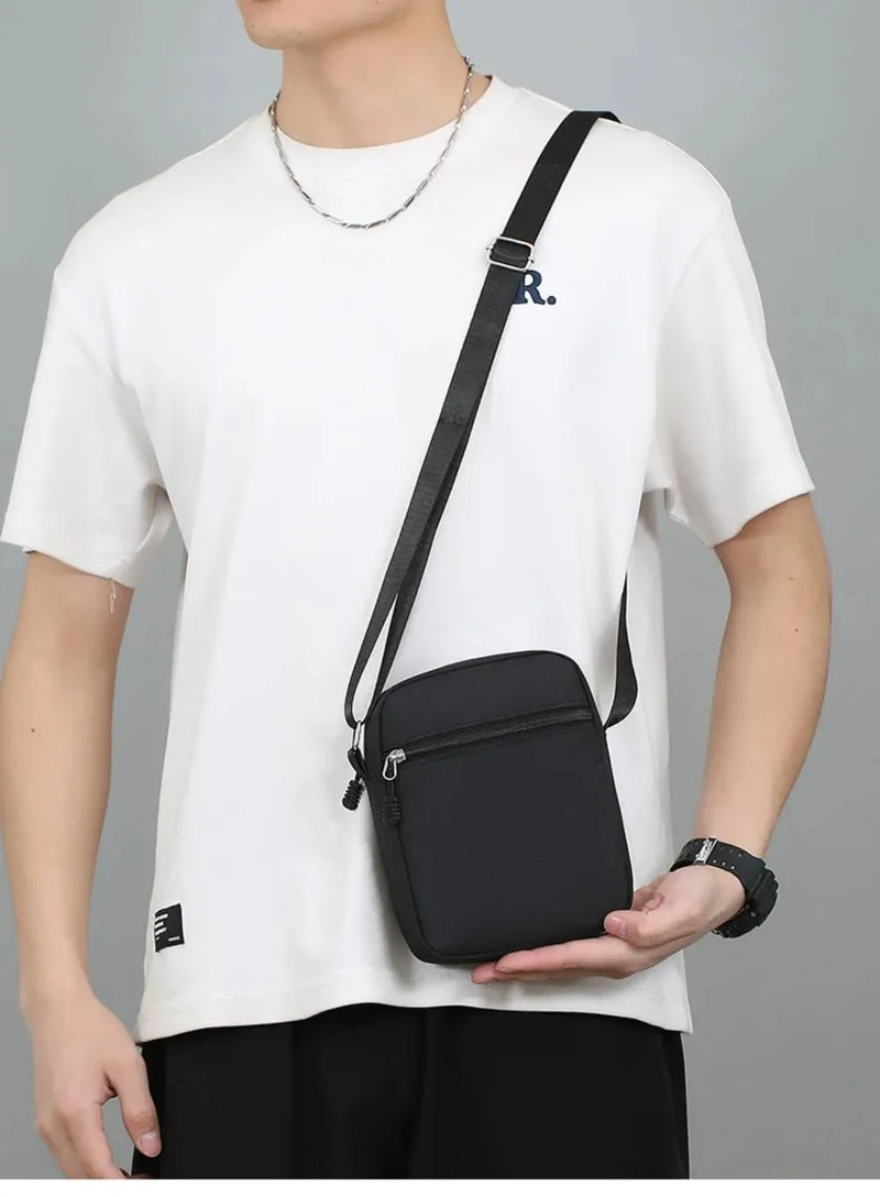 Bolsa Crossbody Masculina – Mini, Casual e Funcional | Nylon e Oxford
