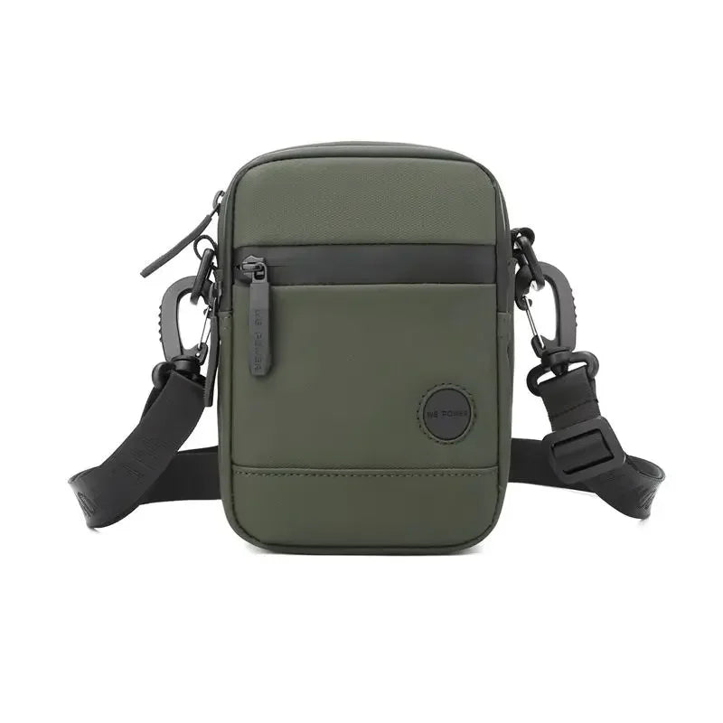 Bolsa Crossbody Masculina – Luxo Casual | Nylon, USB e Fones de Ouvido
